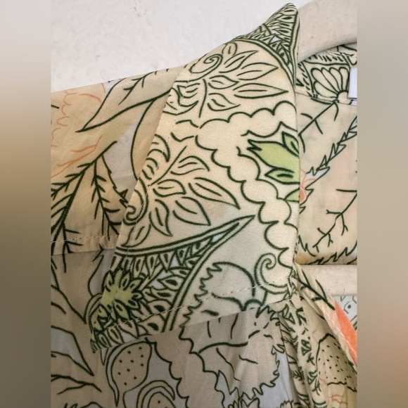 JW Anderson Asymmetric Shirt Dress Pale Blue Green Floral Size US 10 EUC - Picture 12 of 12